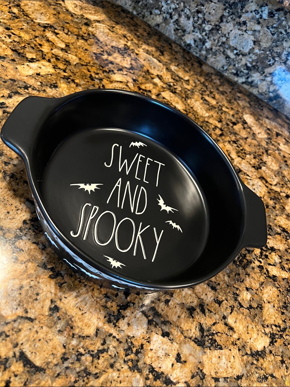 Rae Dunn artisan Collection  Sweet and Spooky Black Halloween Baking Dish